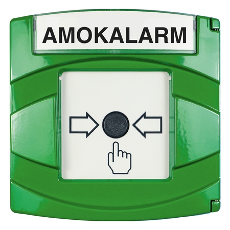 Handmelder -gelb- Türschild: AMOKALARM