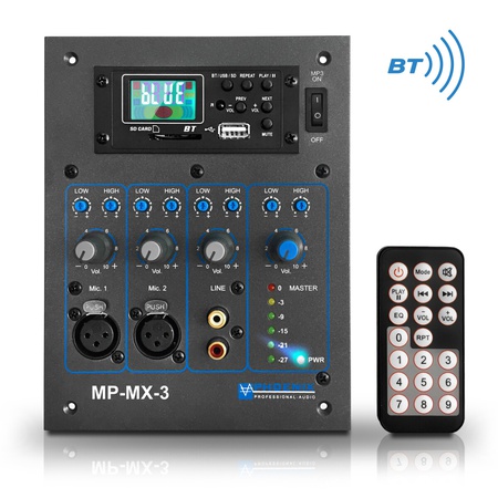 UP Misch-Vorverstärker, 3 Eingänge, mit integriertem MP3-Player, eingebautem USB..