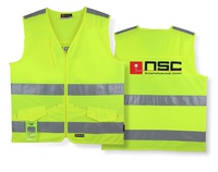 Sicherheitsweste "Expert", Tagesleuchtfarbe Gelb mit NSC-Logo, Größe M