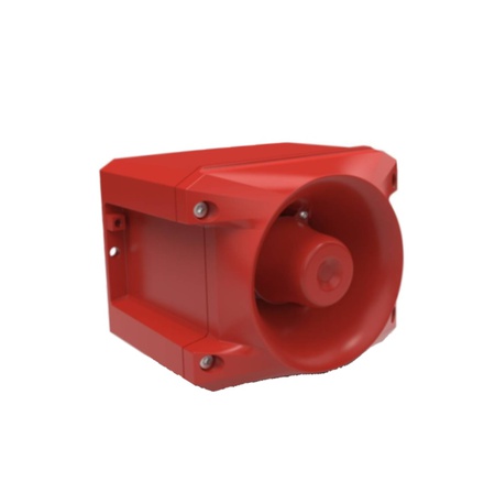 Ex-Mehrtonsirene PRO10 rot, IP 67, 116 dB, 80 Töne, VdS-Nr. G 225036