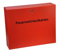 Dokumentengehäuse rot, für Laufkarten 120 x DIN A4 / 60 x DIN A3, mit CL1-Schloss