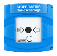 Handfeuermelder Grenzwert, Alu, blau, VdS-Nr. G 218047, CE 0786-CPR-21596