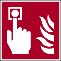 Brandschutzschild "Brandmelder manuell", Kunststoff, langnachleuchtend