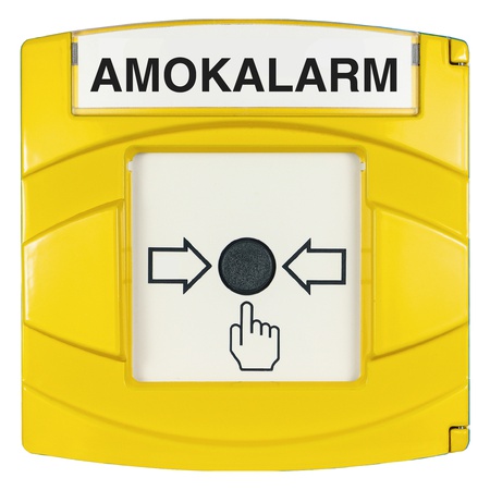 Handmelder -gelb- Türschild: AMOKALARM